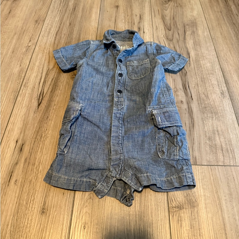 Baby Gap Chambray Short Romper - Blue size 6-12 months